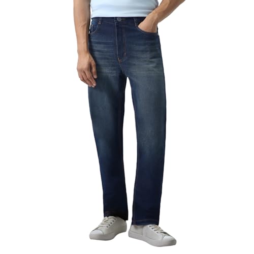 Image of Urbano Fashion Men's Straight Fit Heavy Washed Jeans Stretchable