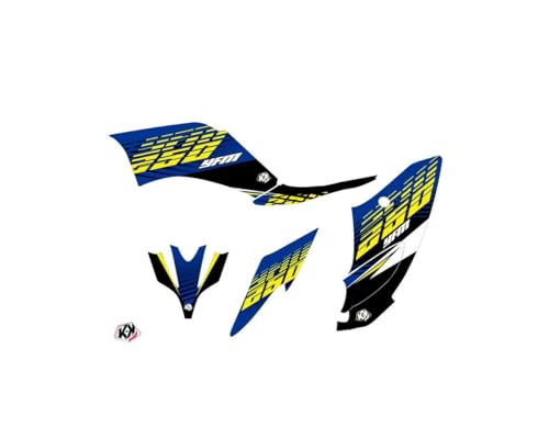 Kit déco Yamaha 250 Raptor jaune 2008-2014 Flow