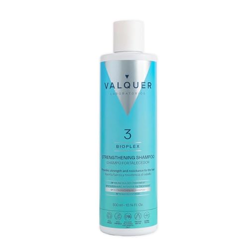 Valquer Bioplex No3. Champú Fortalecedor Capilar Revitalizante para Cabello Dañado, Seco y Teñido. Previene la Rotura. Fórmula Vegana para Todo Tipo de Pelo. Vegano. 300ml