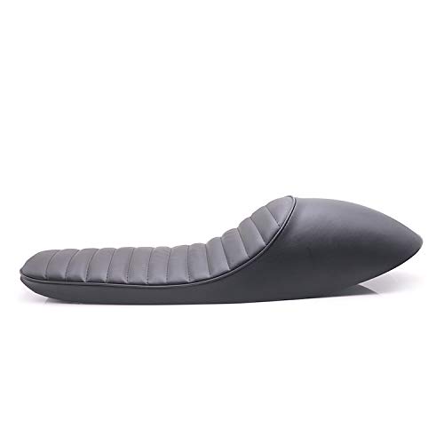 Sella lunga con gobba in rilievo retrò vintage nera per Cafe Racer Tracker Saddle XT750 600 350