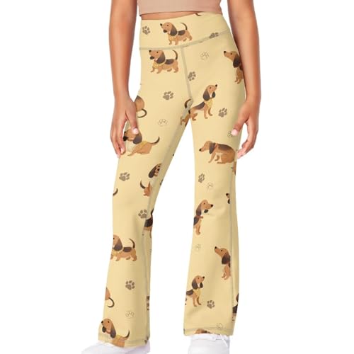 Dachshund Leggings for Girls 5-14 Dog Paw Athletic Leggings Yoga Pants Clothes Flare Leggings Long Tight Trousers Cute Outfits