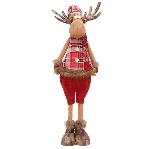 Weihnachtsfigur Rentier Elch Teleskopbeine Deko Rentier mit...