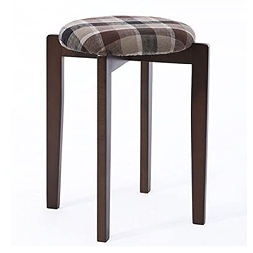 Taburetes de bar apilables redondos de madera maciza para cocina, oficina, fiesta, sillas plegables antideslizantes antihongos