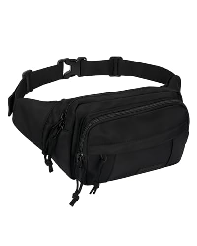 WATERFLY Large Crossbody Belt Bag – 5-Pocket Water-Resistant Nylon
