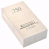 SPI Steel Gage Block, Rectangle, 0.75 Inch, Grade AS-1, NIST Certified