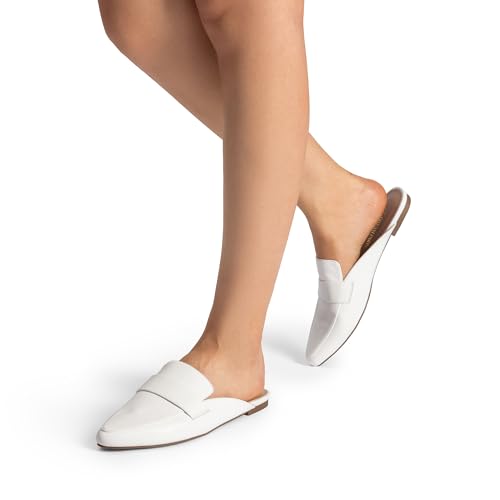 DREAM PAIRS DREAM PAIRS Women's Mules - Classic Comfort,Size 11,White,DML212-1