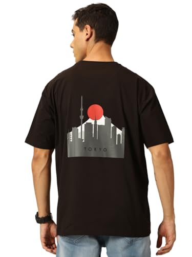 Image of Thomas Scott Men Oversized Fit Graphic Printed Tshirt