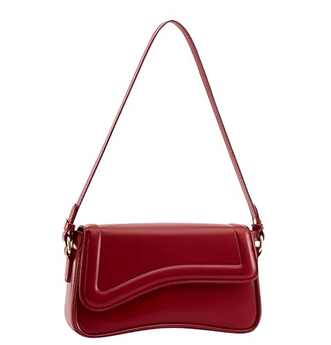 Image of Shoulder Bag for women Y2K Crossbody Vegan Leather Purse Straps Retro Clutch Hobo Hadbags with 2 Removable