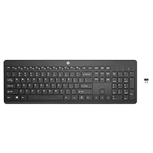 HP 230 Wireless Black Keyboard with 2.4GHz connectivity up to 10m, 12 Function Keys and 16-Month Long Battery Life. 3-Years Warranty.(3L1E7AA)