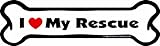Imagine This I love My Rescue Bone Car Magnet, 2-Inch by 7-Inch