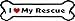 Imagine This I love My Rescue Bone Car Magnet, 2-Inch by 7-Inch