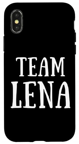 White Font Cheer for Lena, Show Support Be On Team Lena スマホケース iPhone X/XS 用
