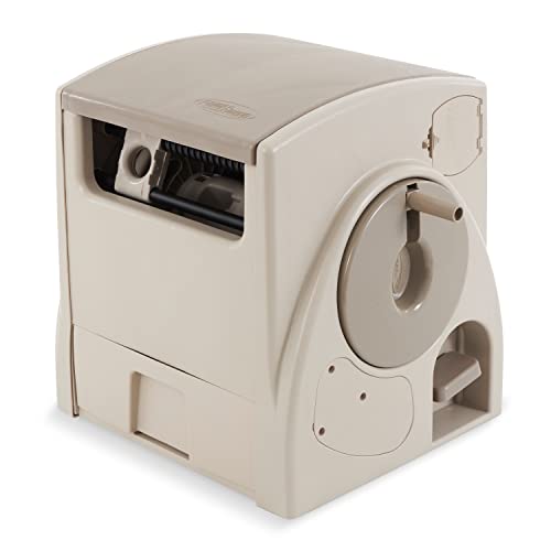 Suncast Automatic Rewind Garden Hose Reel, 100 ft. 5/8 in. Vinyl Hose Holder, Light Taupe - Image 6