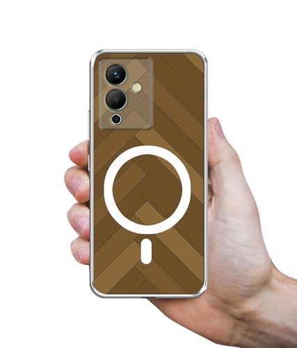 Image of Case Cover for Infinix Note 12 Pro 5G Wooden Herringbone Magnetic Ring Design (Not Magnetic Compatible) | UV Printed Soft TPU Shockproof Back Case for Infinix Note 12 Pro 5G
