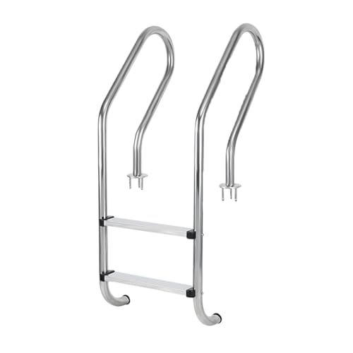 Escalera para piscina de acero inoxidable 2 peldaños miniatura 1