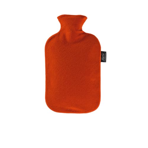 Fashy 6530 - Bolsa de agua caliente con funda de fieltro, 2 l, color rojo