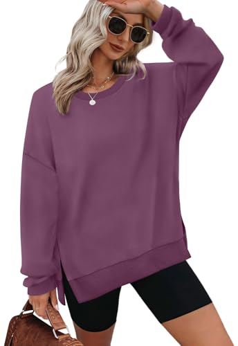 Image of XIEERDUO Womens Oversized Sweatshirts Pullover Casual Crewneck Long Sleeve Tops Comfy