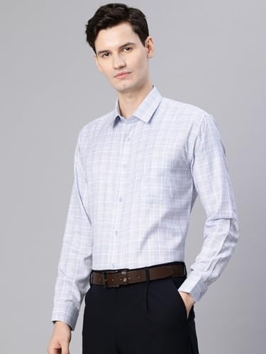 Image of Majestic Man Men's Pure Cotton Slim Fit Checkred Full Sleeve Classic Collar Everyday Formal Shirt
