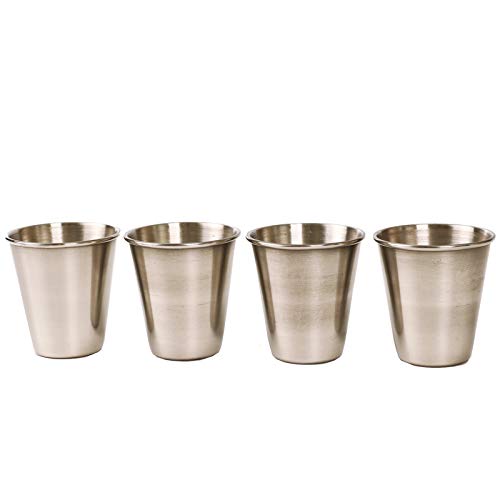 Stainless Steel Shot Cups - Metal Shot Glasses Drinking Tumbler for Cocktail Beer Whiskey Water Silver 23 oz