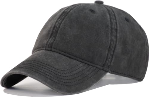Image of Vintage Washed Cotton Baseball Caps Men Women Adjustable Unstructured Low Profile Dad Hat