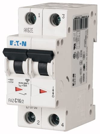 Disjoncteur Eaton 278812 courbe S 20A 2P pour protection bipolaire