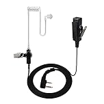 UAYESOK Air Covert Acoustic Tube Earpiece Walkie Talkie Security Headset 2 Pin with PTT Mic Microphone Compatible With Kenwood TK-3501 TK-3201 Baofeng UV-5R BF-888S UV-82 Retivis Two Way Radio