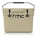 RTIC 20 QT Ultra-Tough Cooler Hard Insulated Portable Ice Chest Box for Beach, Drink, Beverage, Camping, Picnic, Fishing, Boat, Barbecue, Tan