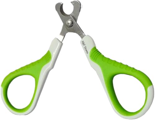 Image of R&F Stores Pet Nail Clippers for Small Animals - Professional Grooming Tool for Tiny Dog Cat Bunny Rabbit Bird Puppy Kitten Ferret - Best Cat Nail Clippers - Home Grooming Kit., Green