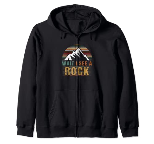 regalos de geología para hombres geólogo divertido esperar i see a rock Sudadera con Capucha