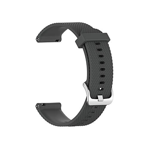 TenCloud Bands Compatible with Letscom Watch Strap Replacement Band Soft Washable Straps Silicone Wristbands Accessoy for Fitness Watch ID205L and ID205S (Gray)