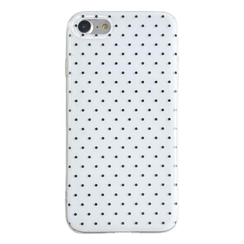 QLTYPRI Cute Phone Case for iPhone SE 3rd & 2nd Gen, for iPhone 8/7 Case Polka Dot Fashion Aesthetic Design for Women Girls, Slim TPU Shockproof Protective Phone Cover for iPhone 7/8/SE - White