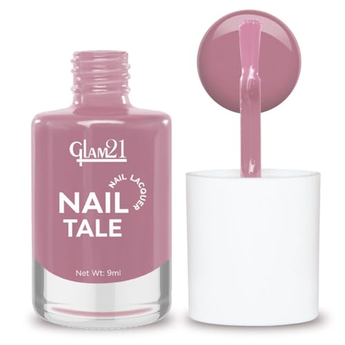 Image of Glam21 Nail Tale Nail Polish | Glossy Gel Finish | Rich Pigmentation | Chip Free | Quick Drying Formula | Long Lasting Nail Polish for Women | 9ml | Shade-44