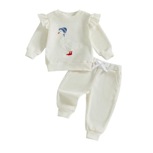 Image of Socutebabe Toddler Baby Girl St Patricks Day Outfit Little Charmer Long Sleeve Sweatshirts Pants Infant Irish Spring Clothing