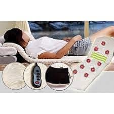 Image of Full Body Vibration Massage Mat with Heat, Foldable Massage Mattress, Soft Plush Massage Pad with Hand Controller, Multi-Zone Vibration Massage Mat for Home, Sofa, Bed and Floor