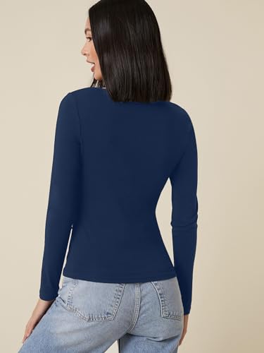 Image of Aahwan Women's & Girl's Solid Long Sleeve Polyester Slim Fit Top