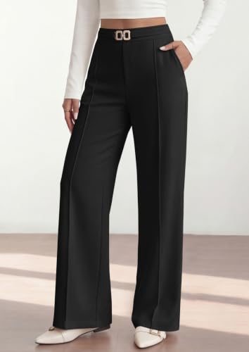 Image of PRETTYGARDEN Womens Dress Pants High Waisted Tailored Trousers