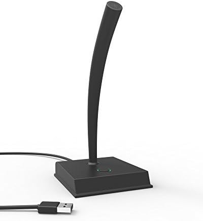 KinoboUSB Microphone "Kanji" 3 - 3rd Generation mic for desktop/laptop VOIP Skype USB microphone with mute button, compatible with voice dictation software