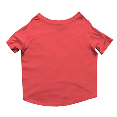 Image of Ruse Crew Neck Half Sleeves T-Shirt for Dogs IPL Replica Punjab Clings Team Dog Cotton Jersey Printed Breathable Tees Apparel for Pet - Gift for Dogs (Puppy,Shih Tzu) (Poppy Red, XS)