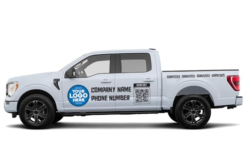 Custom Personalized Decals Stickers Vinyl bussines Company Signs Logo Branding for Your Vehicle, car, Truck Pickup, Regular, Crew, Extended cab