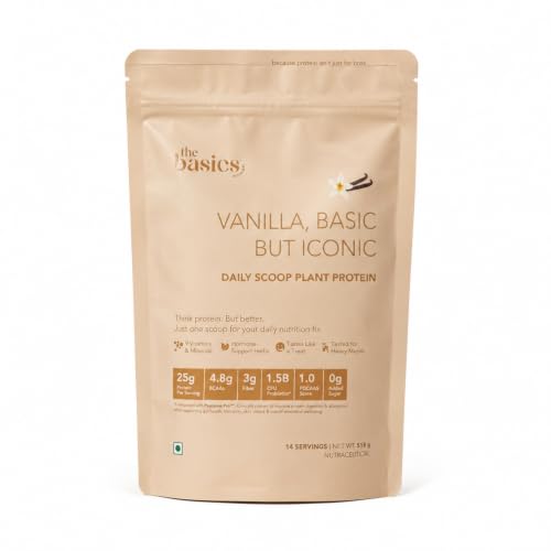 Image of Daily Scoop Plant Protein for Women, 25 g Vegan Protein with Vitamins & Herbs, Vanilla Flavor, 500 g (Pack of 1)