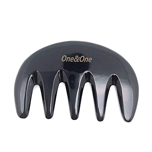 Horn comb - One&One Massage Comb - Natural Black buffalo horn Wide Tooth Hair Comb - Hair Pick Comb for Men and Women Horn comb - One&One Massage Comb - Natural Black buffalo horn Wide Tooth Hair Comb - Hair Pick Comb for Men and Women