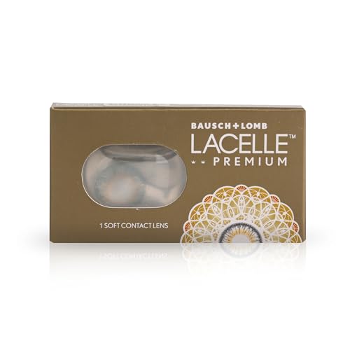 Image of Bausch & Lomb Lacelle Premium Color Contact Lens - (Brown) | with Power | Monthly Disposable| Hydrogel Material | (-2.5, Pack of 1)