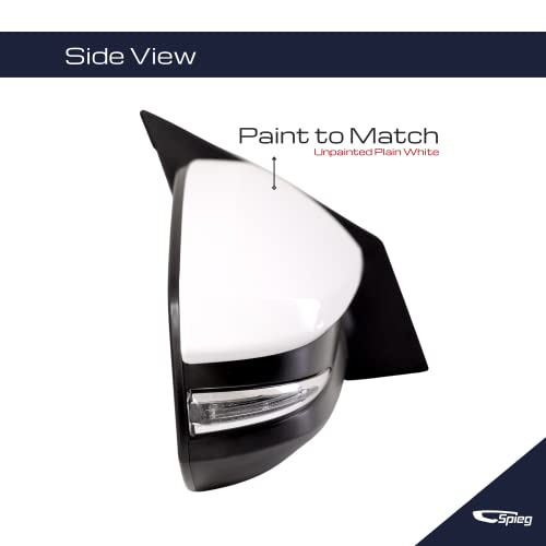 Spieg To1321310 Passenger Side Mirror Replacement For Toyota Rav4 2013-2015 Heated Turn Signal Light Blind Spot Monitoring Power Folding Paint To Match White 10 Pin (Rh) #TOP3