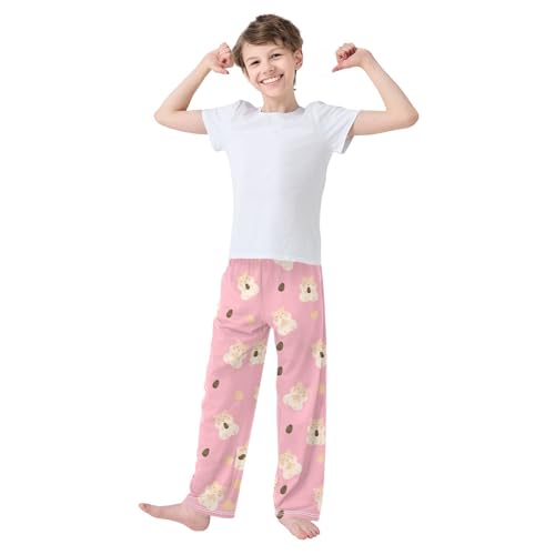 Boys' Pants Animal Cute Hamster Eat Sunflower Seed Long Bottoms Jogger Pants Elastic Waist Trousers with Pockets S-XL2