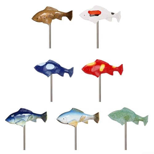 Magnifique sculpture de poisson koï pour embellir votre bassin de jardin en résine (vert)