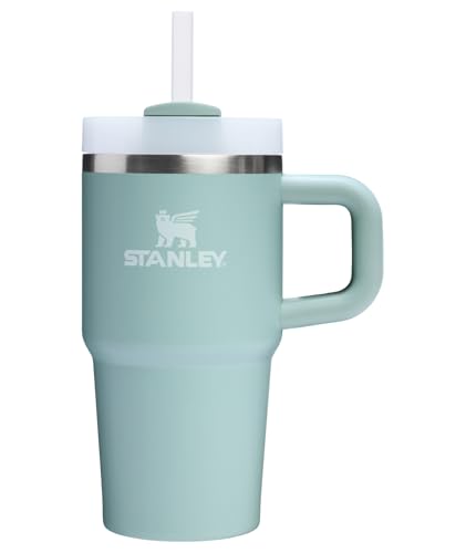Image of STANLEY Quencher H2.0 Tumbler with Handle and Straw 20 oz | Flowstate 3-Position Lid | Cup Holder Compatible for Travel | Insulated Stainless Steel Cup | BPA-Free | Seafoam