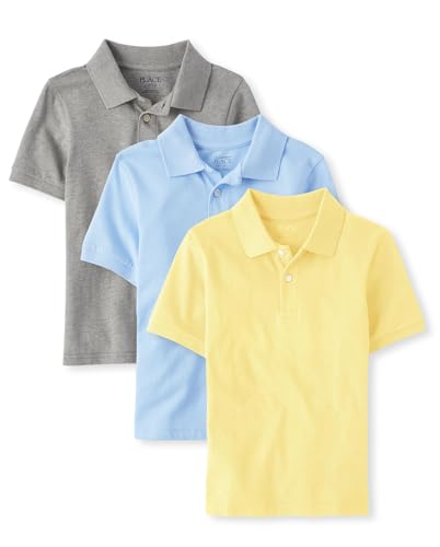 Image of The Children's Place Boys' Short Sleeve Pique Polo, 3 Pack