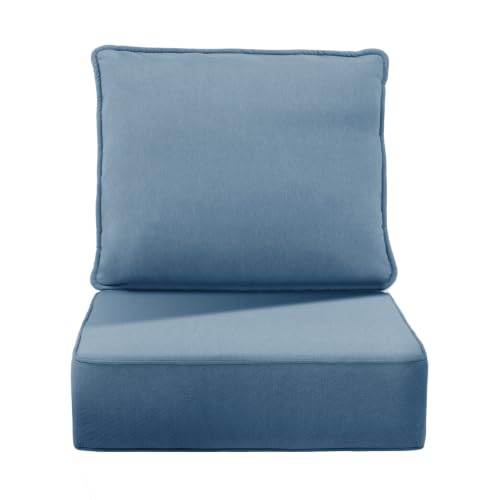 Image of 6 inch Thick Outdoor Chair Cushions, 24 inch x24 inch Patio Furniture Cushions