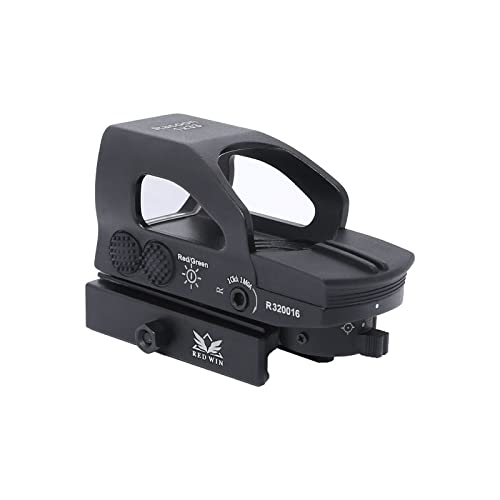 Red Win 1 MOA Red Dot Sight 1x33 Red Dot Scope Waterproof & Shockproof 6 Level Digital Illumination Multi Reticle