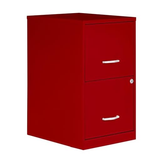 Lorell SOHO Lateral File, 45 cm, Red